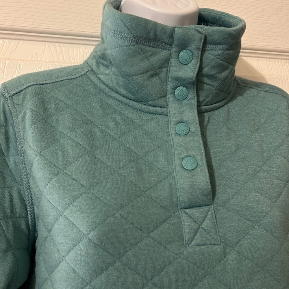 Quilted teal pullover - Picture 2 of 7